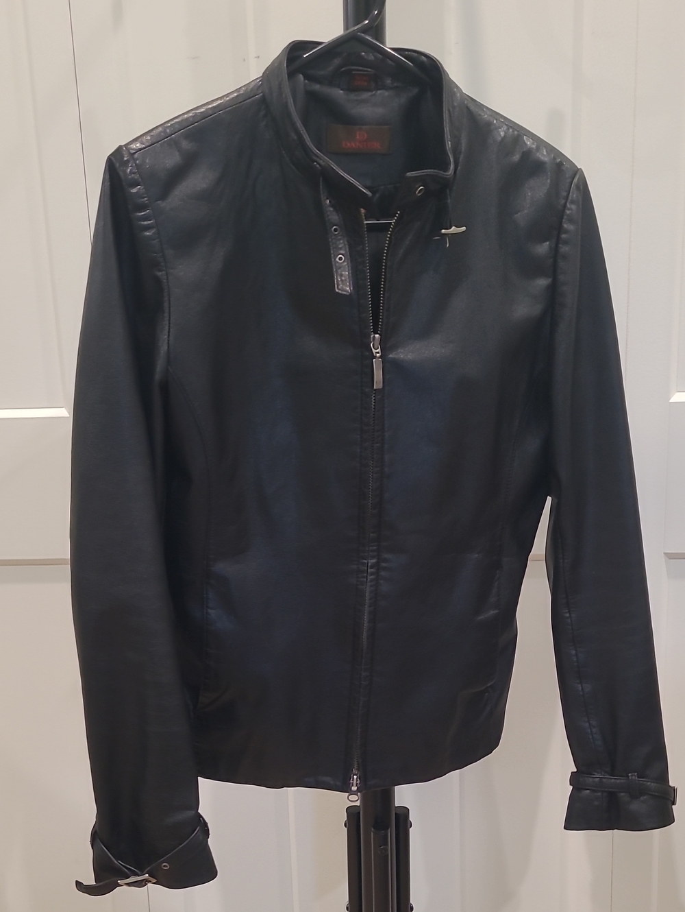 Danier Black Leather Zip-Up Jacket